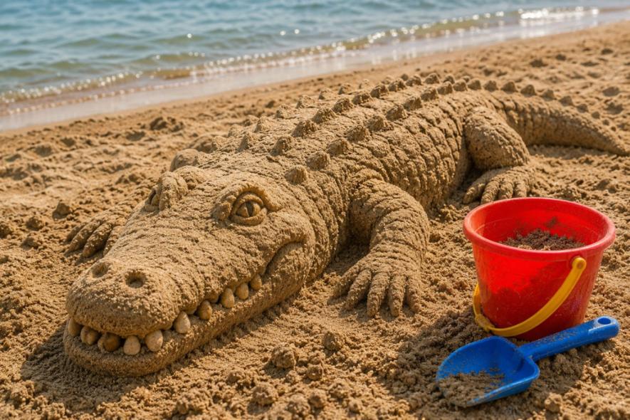 „Krokodilmosoly" a strandon - indulhat a verseny